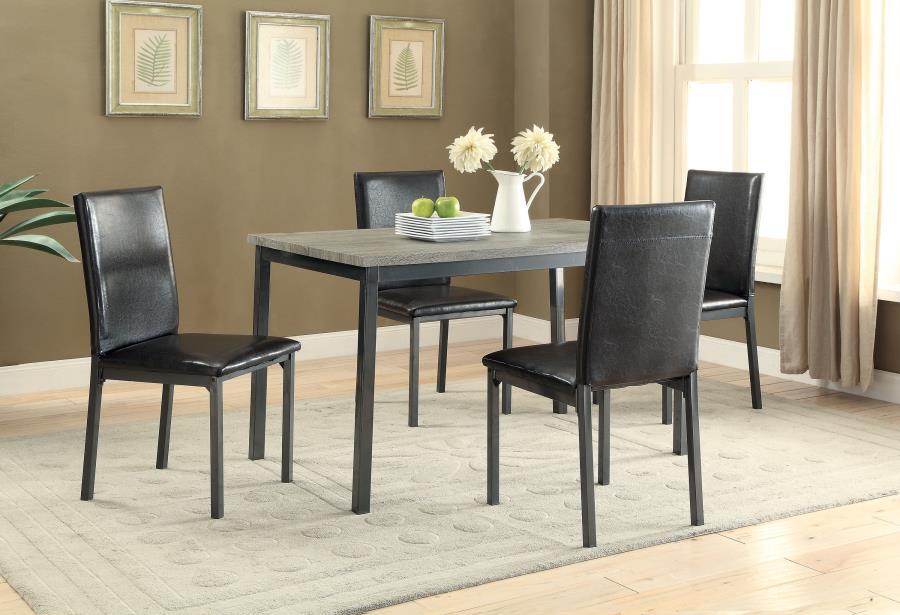 Garza Black Dining Set