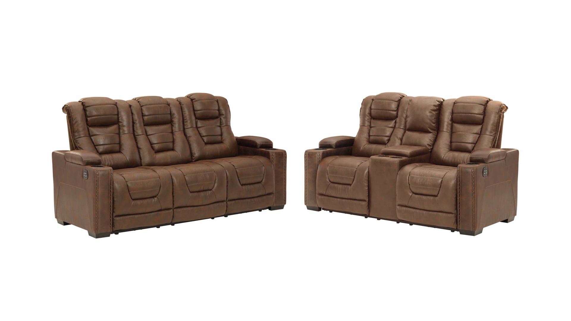 Party Time Power Reclining Loveseat with Console