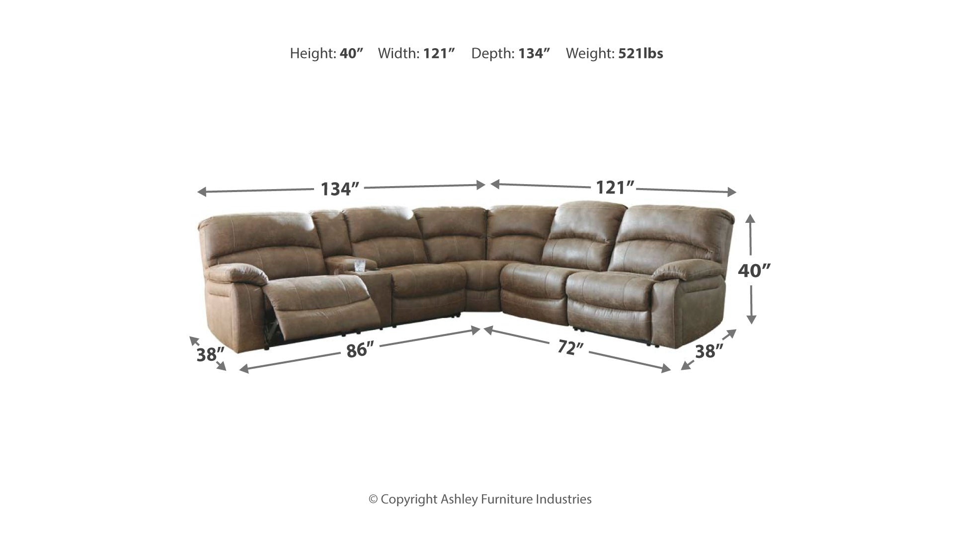 Segburg 4-Piece Power Reclining Sectional
