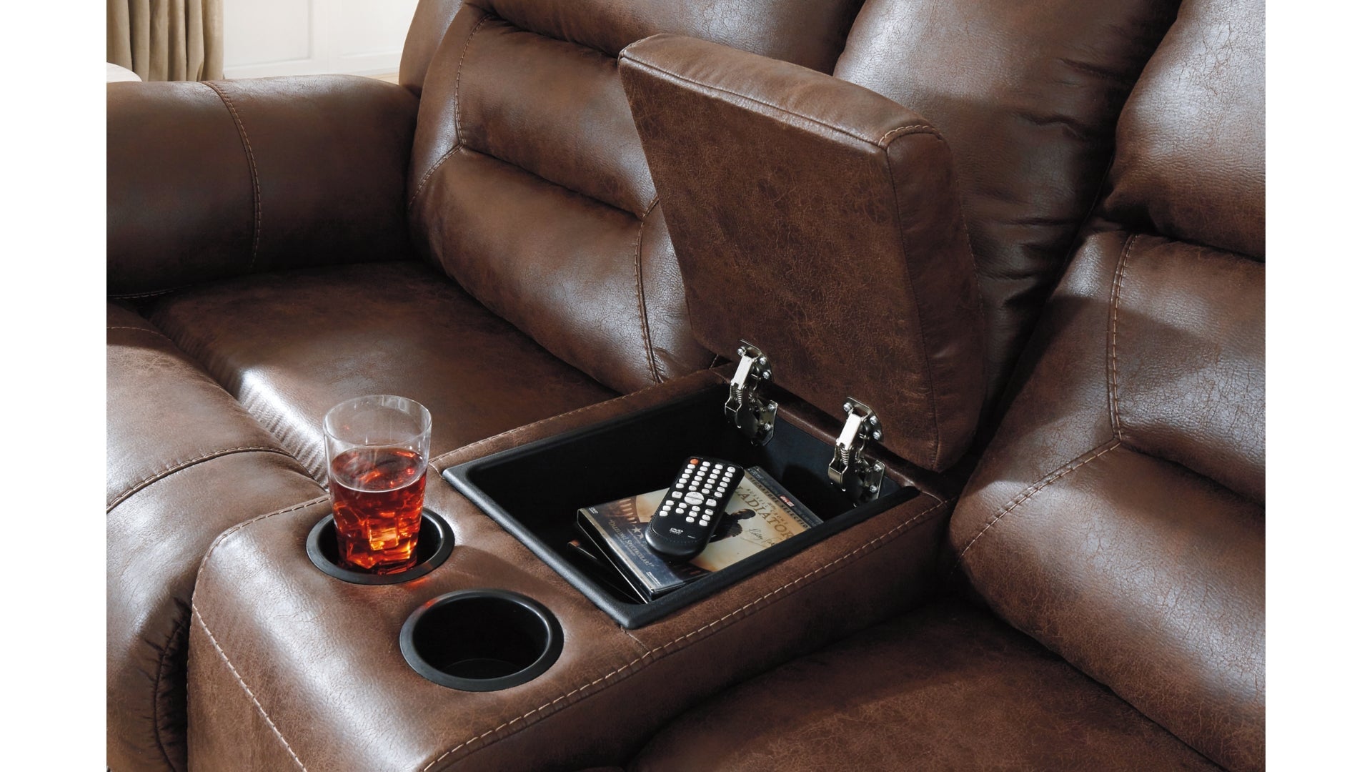 Stoneland Reclining Loveseat with Console