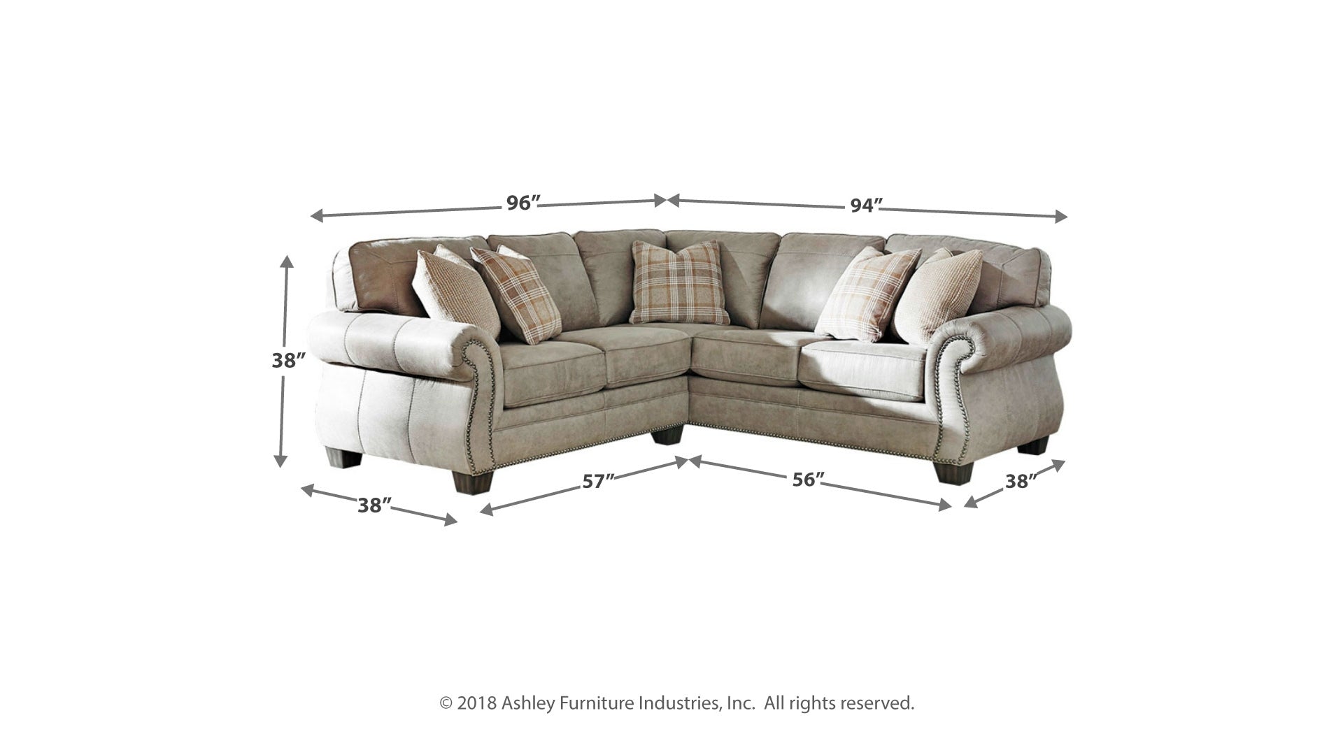Olsberg 2-Piece Sectional