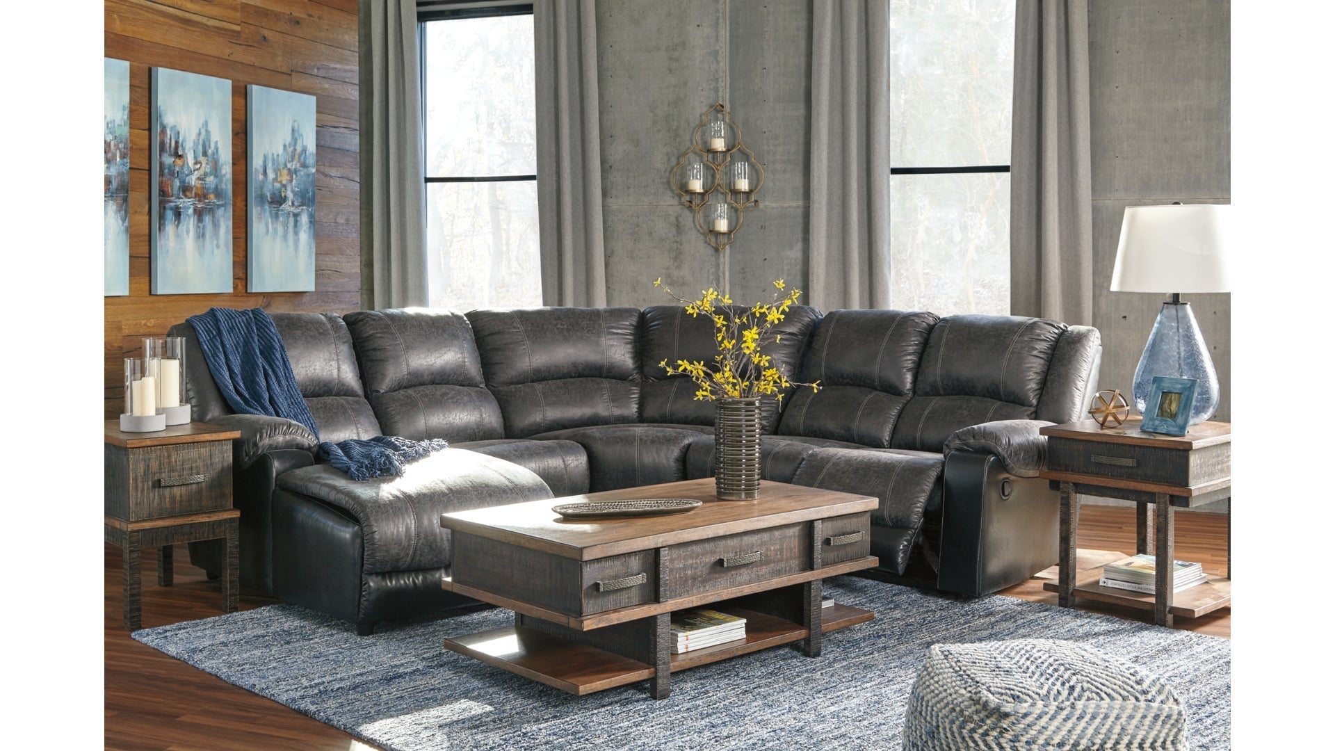 Nantahala 5-Piece Reclining Sectional with Chaise