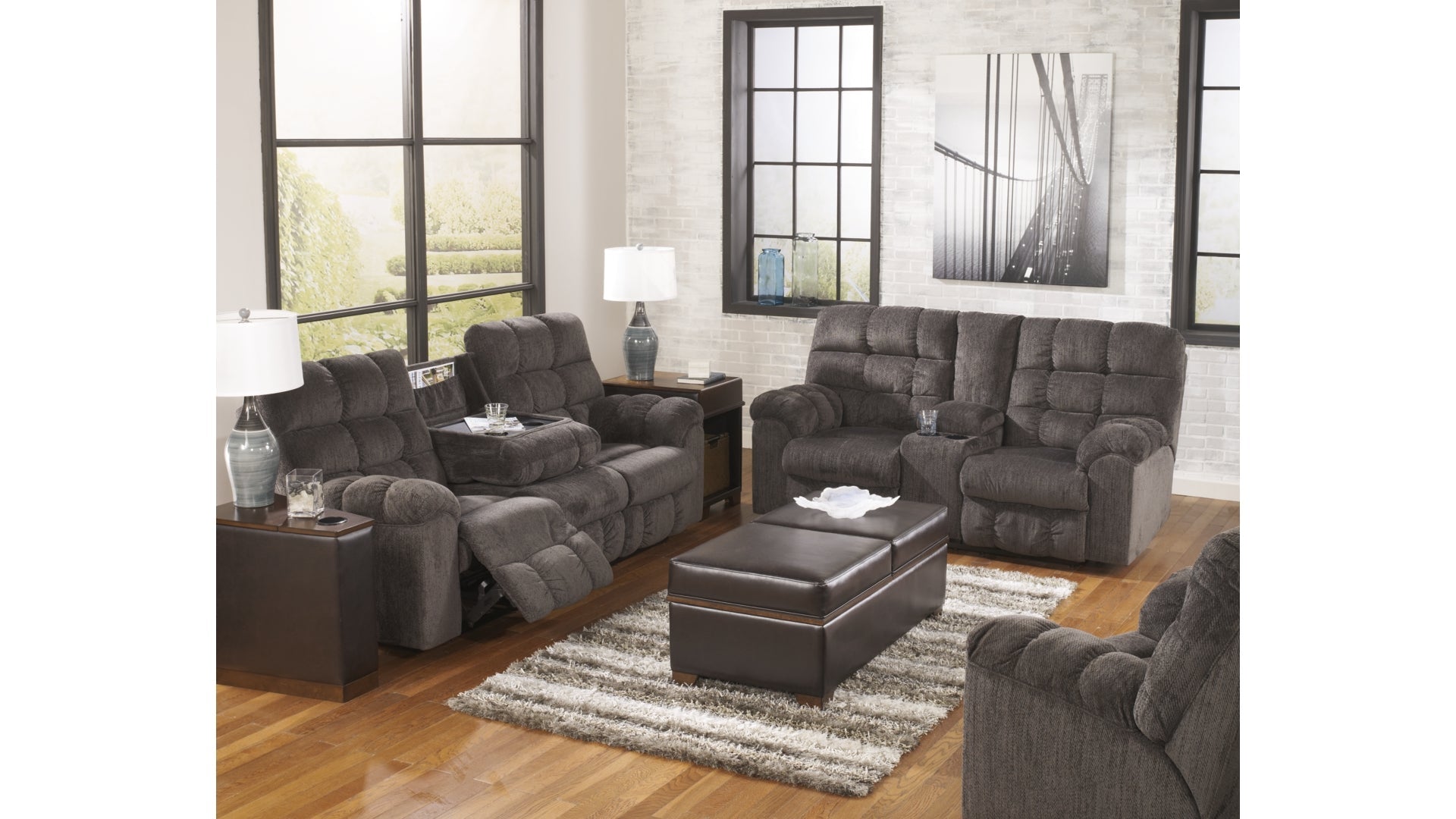 Acieona Reclining Loveseat with Console