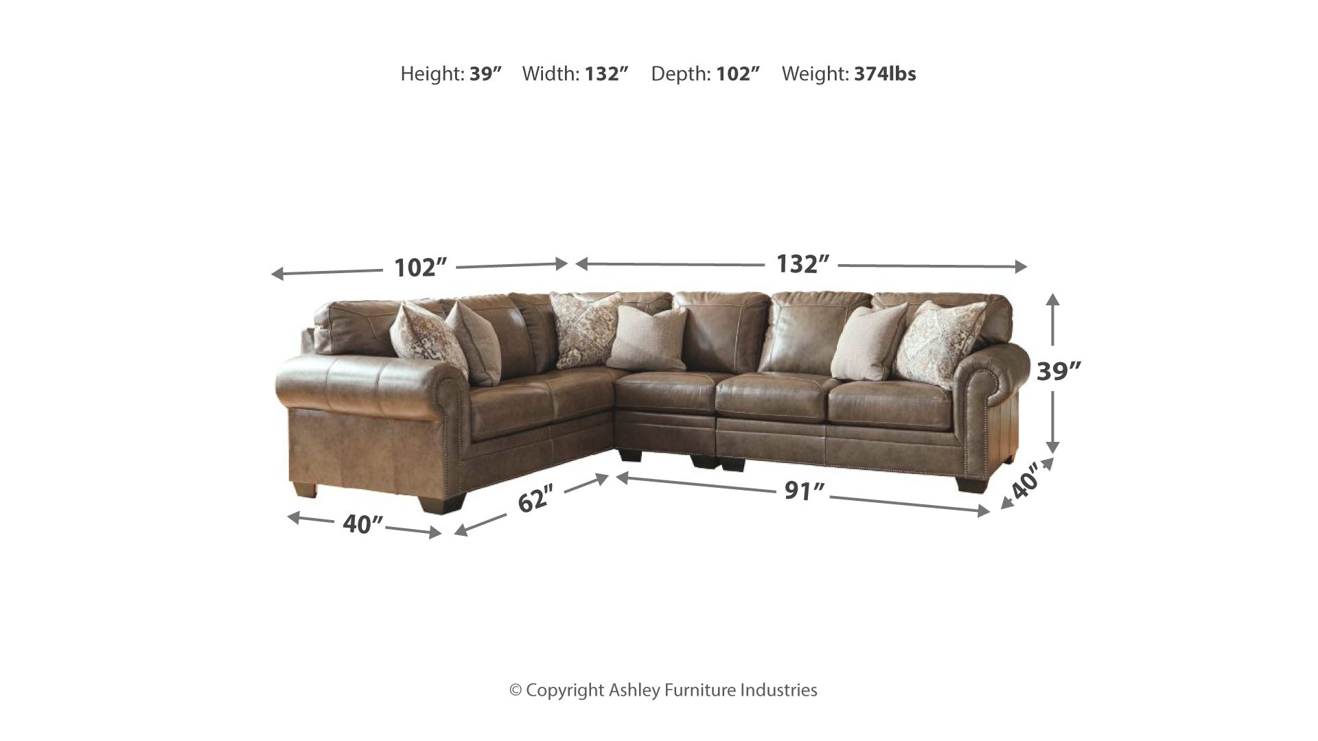 Roleson 3-Piece Sectional