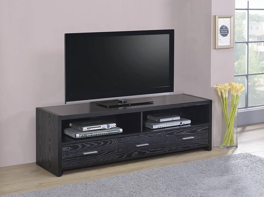 Black Oak Drawer TV Console