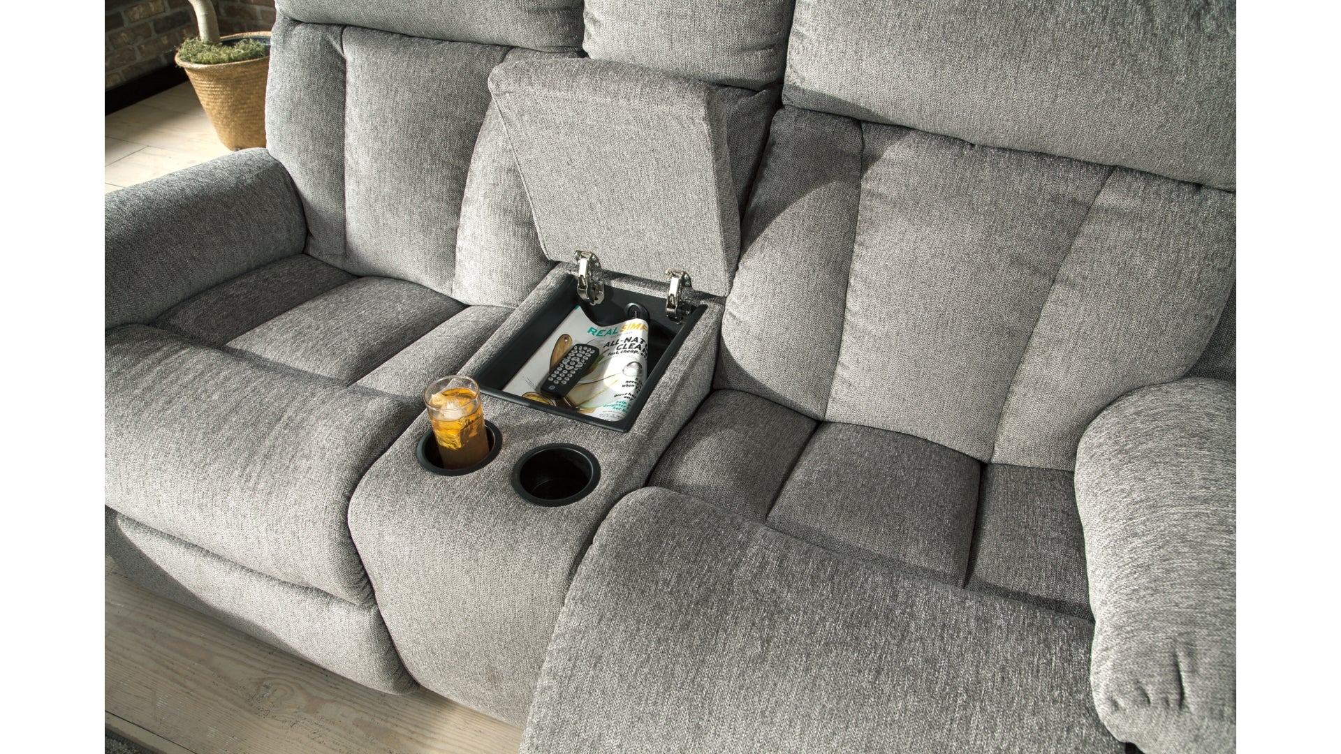 Mitchiner Reclining Loveseat with Console