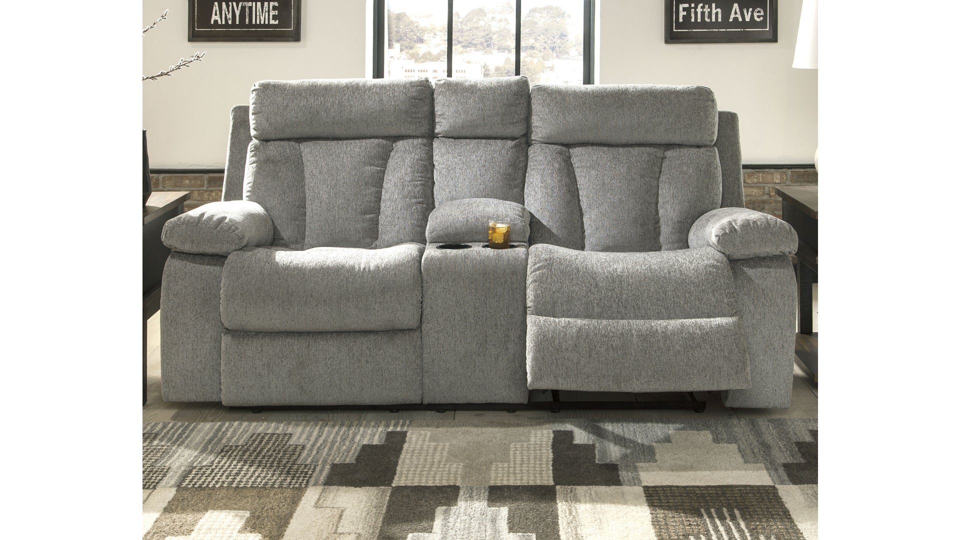 Mitchiner Reclining Loveseat with Console