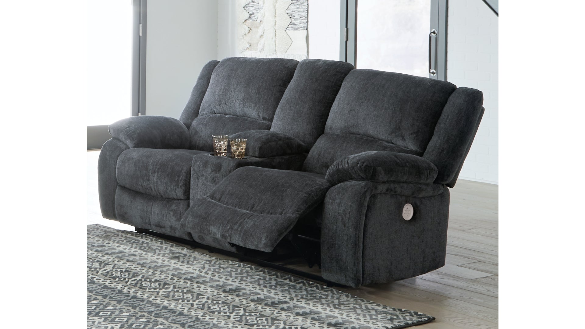 Draycoll Power Reclining Loveseat with Console