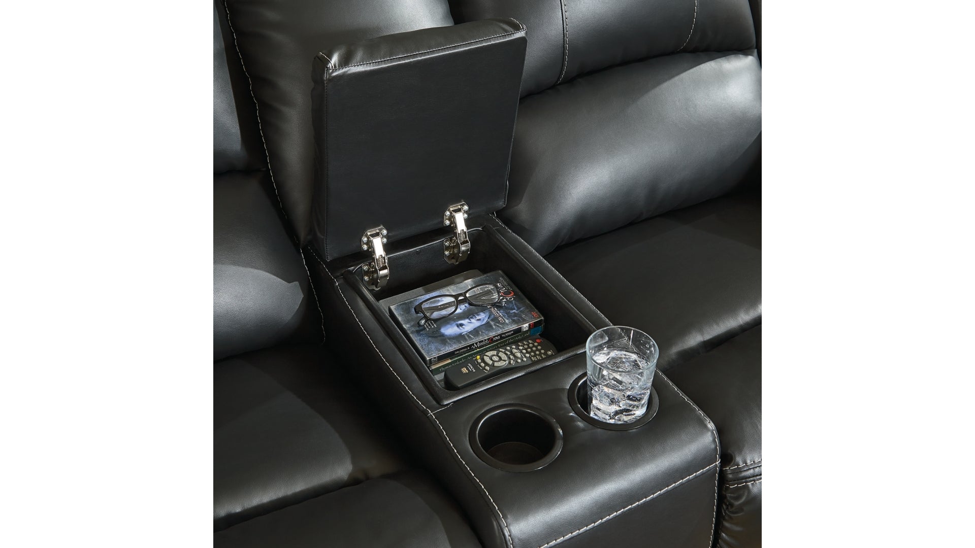Calderwell Reclining Loveseat with Console