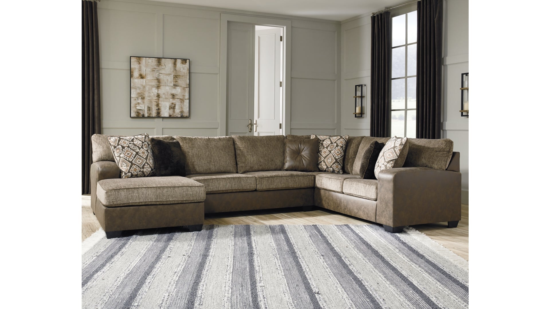 Abalone 3-Piece Sectional with Chaise