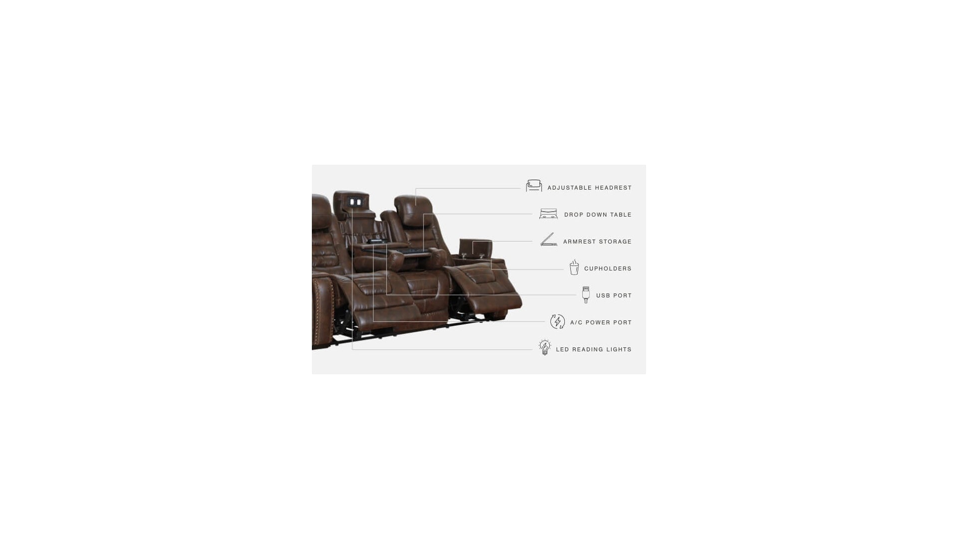 Game Zone Power Reclining Sofa