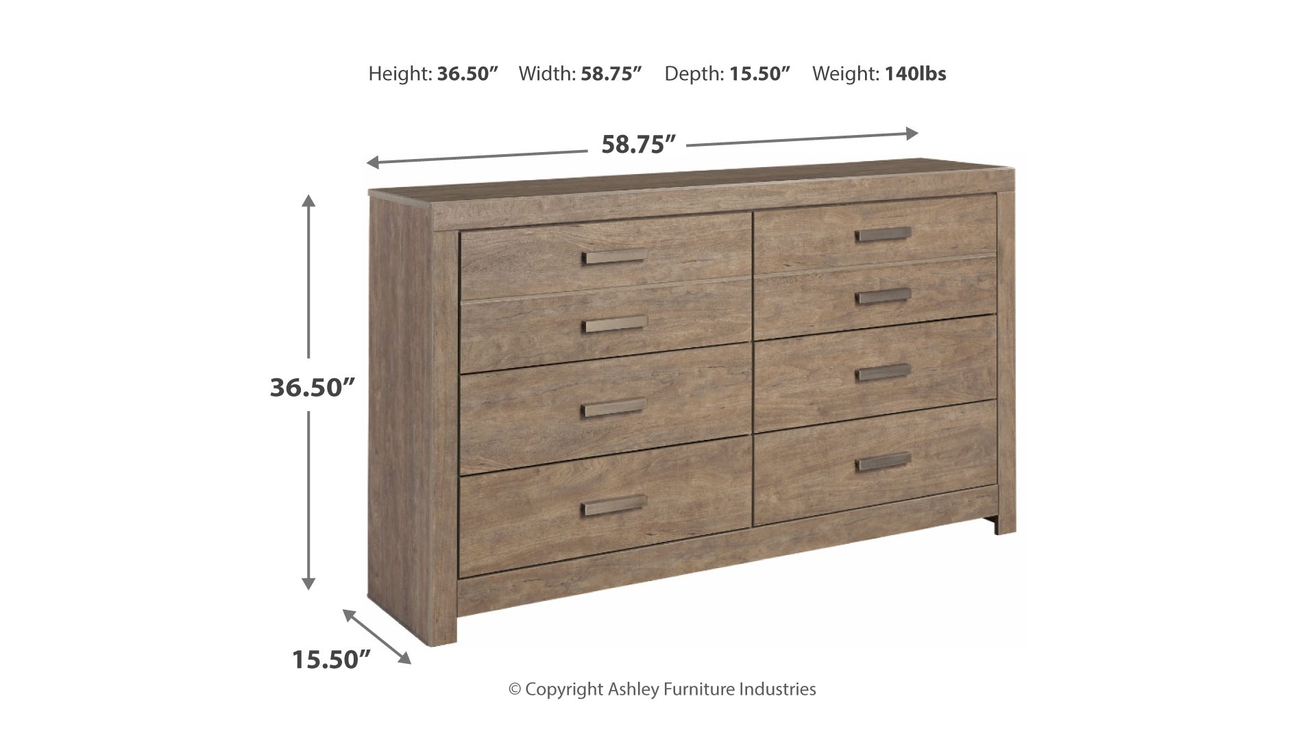 Culverbach King Panel Bed with Dresser