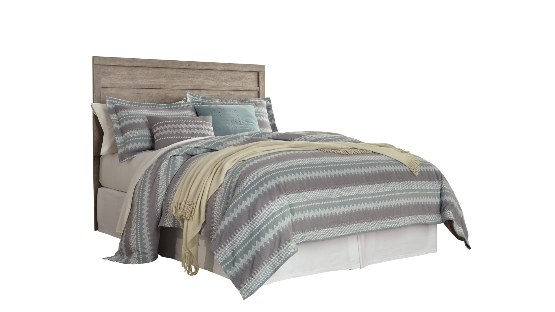 Culverbach Queen/Full Panel Headboard Bed with Mirrored Dresser and Chest