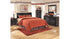 Huey Vineyard Queen Sleigh Headboard Bed with Mirrored Dresser, Chest and Nightstand
