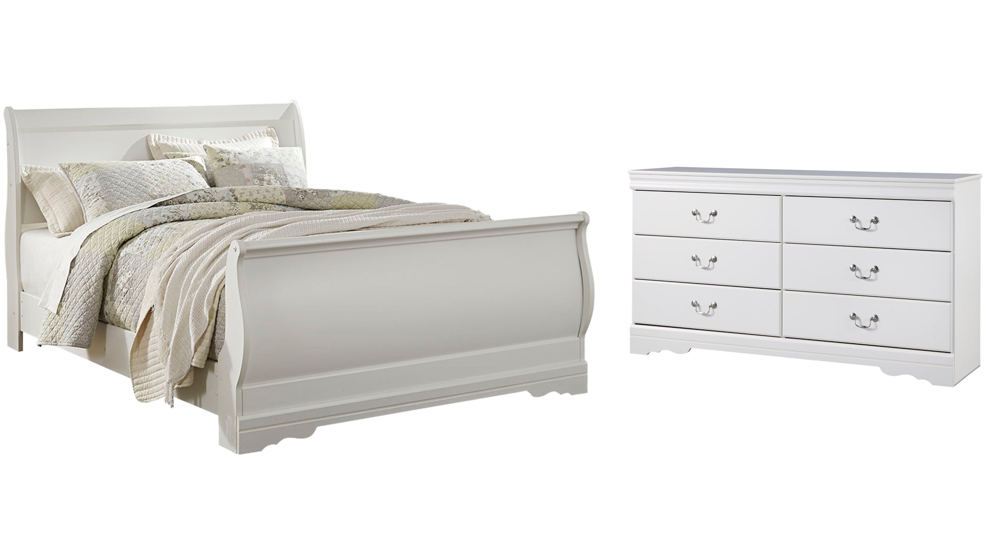 Anarasia Queen Sleigh Bed with Dresser