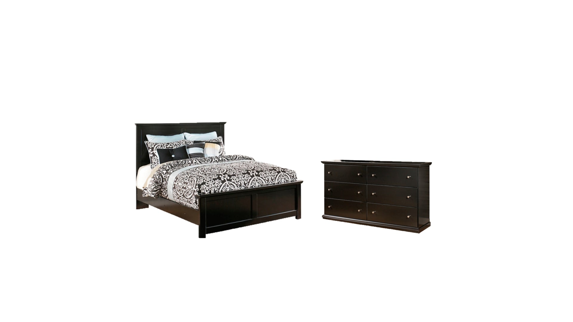 Maribel Queen Panel Bed with Dresser