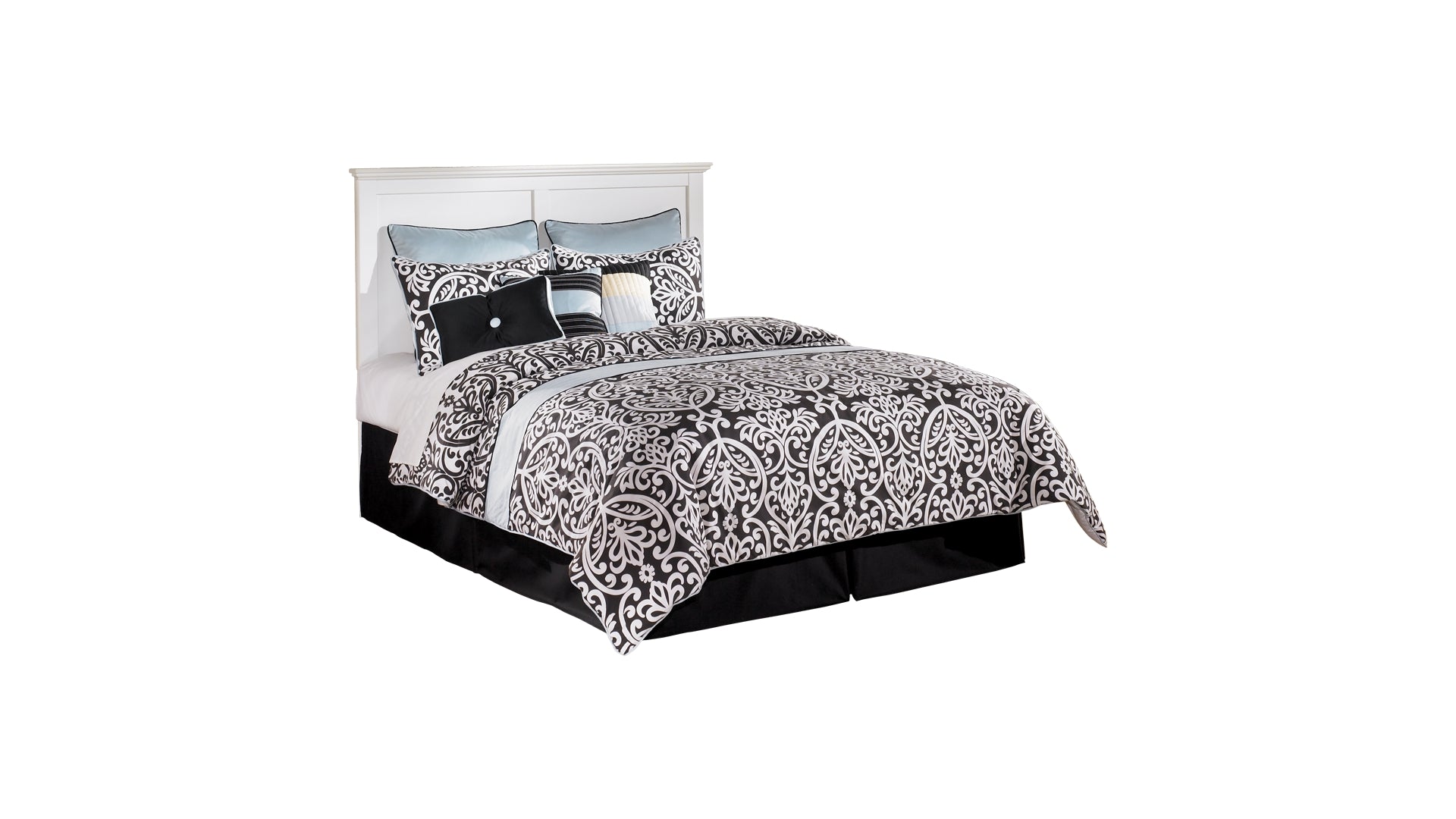 Bostwick Shoals Queen/Full Panel Headboard Bed with Mirrored Dresser