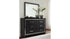 Kaydell King Panel Bed with Storage with Mirrored Dresser and Chest