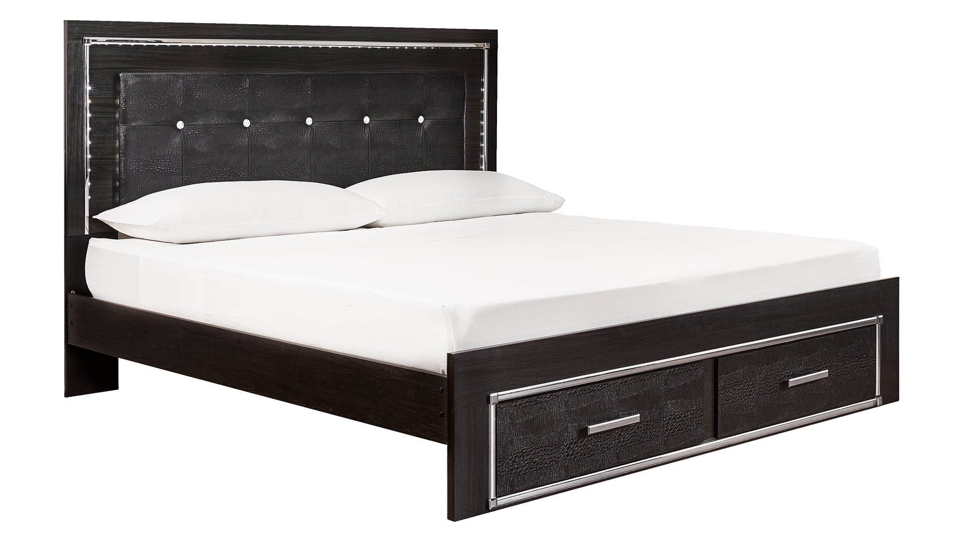 Kaydell King Panel Bed with Storage with Dresser