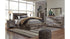 Derekson Queen Panel Bed with 6 Storage Drawers with Mirrored Dresser, Chest and Nightstand