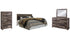 Derekson King Panel Headboard Bed with Mirrored Dresser and Chest