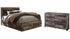 Derekson Queen Panel Bed with 6 Storage Drawers with Dresser