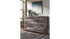 Derekson Queen Panel Bed with 6 Storage Drawers with Dresser