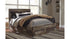 Derekson Queen Panel Bed with 6 Storage Drawers with Mirrored Dresser and Chest