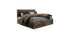 Derekson King Panel Bed with 6 Storage Drawers with Mirrored Dresser and Chest
