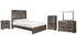 Drystan Queen Panel Bed with Mirrored Dresser, Chest and Nightstand