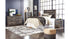 Drystan Queen Panel Headboard Bed with Mirrored Dresser, Chest and Nightstand