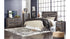 Drystan King Panel Headboard Bed with Mirrored Dresser, Chest and Nightstand