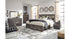 Drystan King Bookcase Bed with 2 Storage Drawers with Mirrored Dresser, Chest and Nightstand