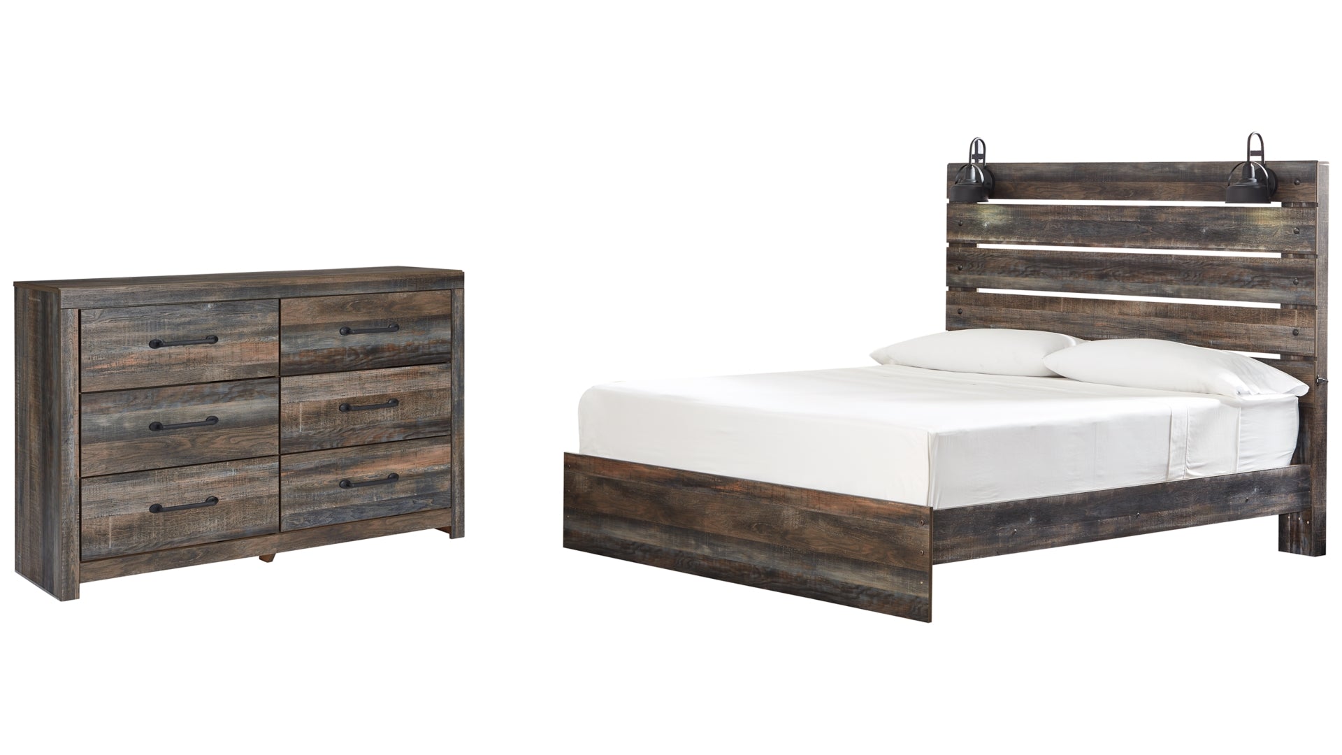 Drystan King Panel Bed with Dresser