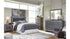 Lodanna Queen/Full Upholstered Panel Headboard Bed with Mirrored Dresser and Chest