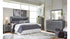 Lodanna King/California King Upholstered Panel Headboard Bed with Mirrored Dresser and Chest