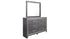 Lodanna Queen/Full Upholstered Panel Headboard Bed with Mirrored Dresser and Chest