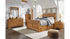 Bittersweet Queen Sleigh Bed with 2 Storage Drawers with Mirrored Dresser and Chest