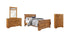 Bittersweet Queen Sleigh Bed with Mirrored Dresser and Chest