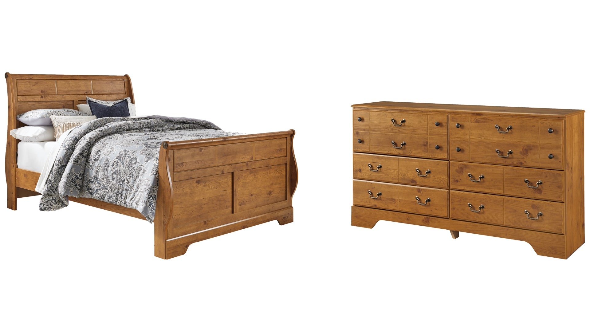 Bittersweet Queen Sleigh Bed with Dresser