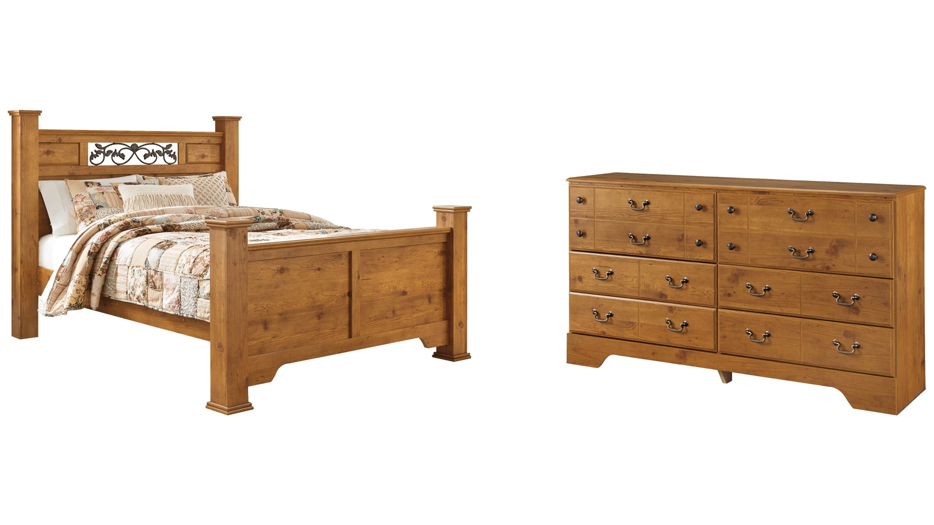 Bittersweet Queen Poster Bed with Dresser