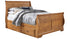 Bittersweet Queen Sleigh Bed with 2 Storage Drawers with Mirrored Dresser and Chest