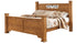 Bittersweet King Poster Bed with Mirrored Dresser and Chest