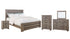 Zelen King Panel Bed with Mirrored Dresser, Chest and Nightstand