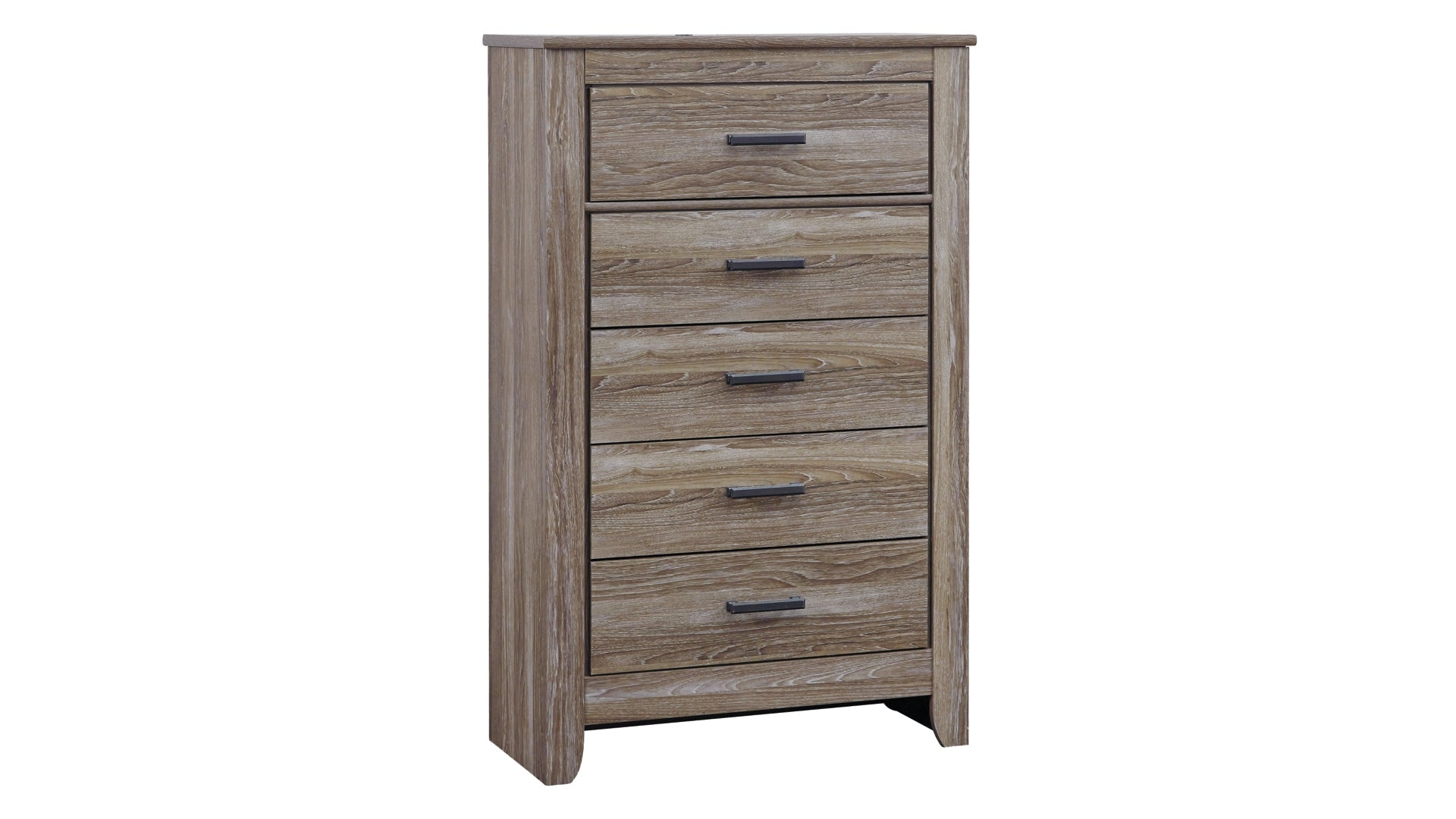 Zelen King Panel Bed with Mirrored Dresser, Chest and Nightstand