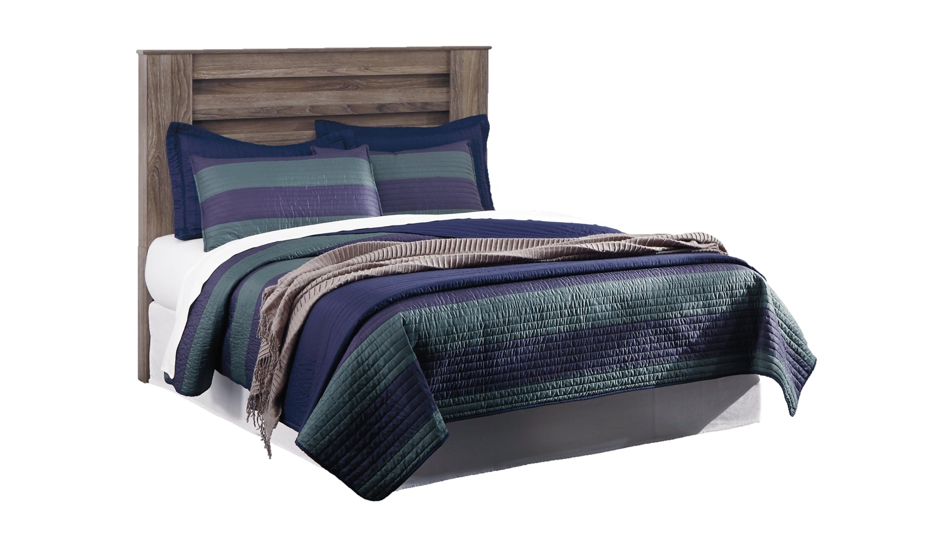 Zelen King/California King Panel Headboard Bed with Dresser