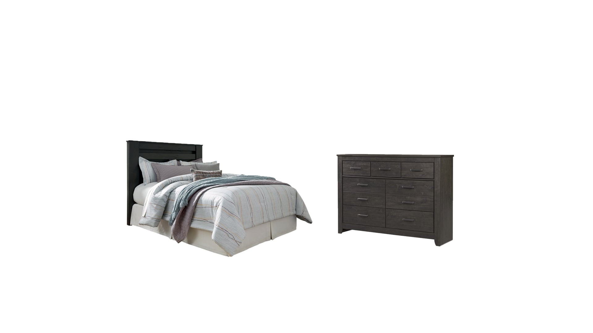 Brinxton Queen/Full Panel Headboard Bed with Dresser