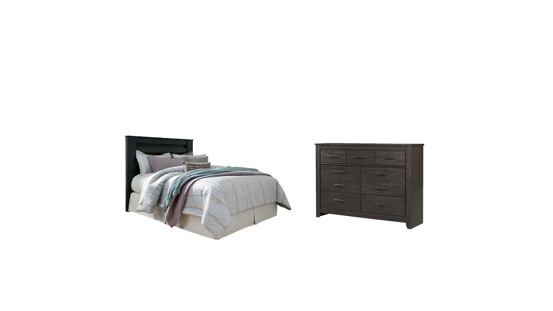 Brinxton King/California King Panel Headboard Bed with Dresser