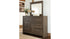 Juararo California King Poster Bed with Mirrored Dresser and Chest