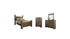 Juararo Queen Poster Bed with Mirrored Dresser and Chest